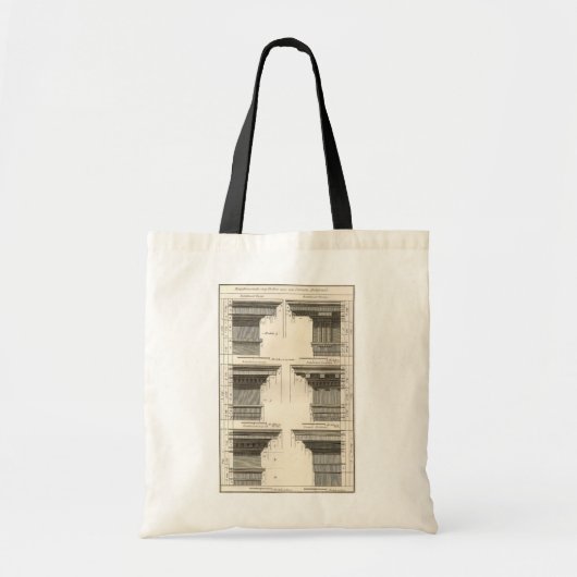 Tote Bag Ordres d'Architecture, Entablements Anciens (Devant)