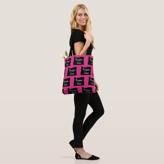 Tote Bag Oregon LOVE Rope Noir (Sur le modèle)