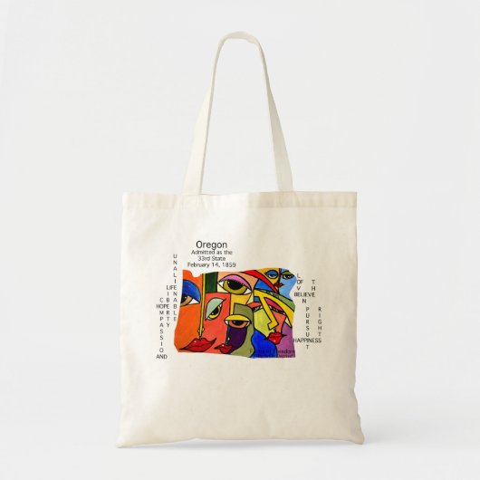 Tote Bag Oregon State Art by Deprise (Devant)