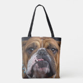 Tote Bag Oreillers à lancer de Bulldog anglais (Dos)