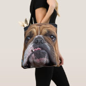 Tote Bag Oreillers à lancer de Bulldog anglais (De près)
