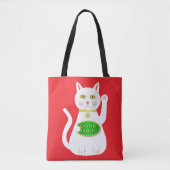 Tote Bag Oriental Lucky Cat double face (Devant)