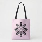 Tote Bag Oriental Noir Rose Japon Inoue Mon Vector Art (Devant)