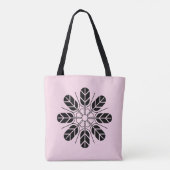 Tote Bag Oriental Noir Rose Japon Inoue Mon Vector Art (Dos)