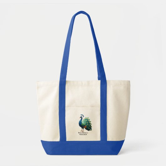 Tote Bag Origami Peacock T-shirt women's (Devant)