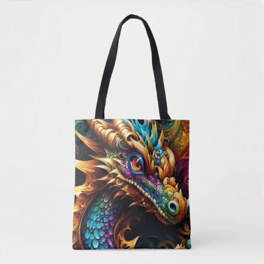 Tote bag original Dragon dans le style steampunk (Devant)