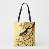 Tote Bag Oriole Baltimore Dans La Branche Arbre (Devant)