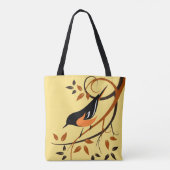 Tote Bag Oriole Baltimore Dans La Branche Arbre (Dos)