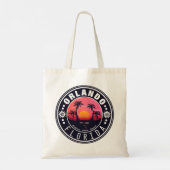 Tote Bag Orlando Florida Retro Sunset Souvenir tropical 80s (Dos)