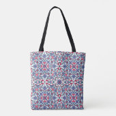 Tote Bag Ornamental Turkish Tile Pattern  (Dos)