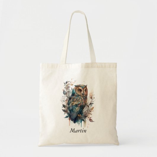Tote Bag Ornate Owl (Devant)