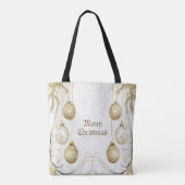 Tote Bag Ornement d'or Noël Fête de Noël Élégant (Dos)