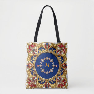 Tote Bag Ornement Doré Artistique de Style Médiéval