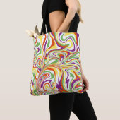 Tote Bag Ornement fluide ouzbek, décoration. (De près)