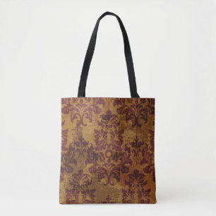 Tote Bag Ornement vintage, texture rococo baroque.