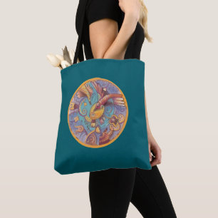Tote Bag ornemental fleuri