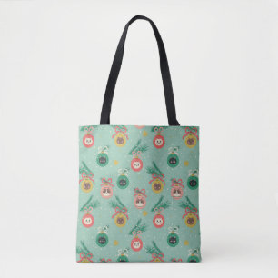 Tote Bag Ornements de chats sur Motif d'arbre