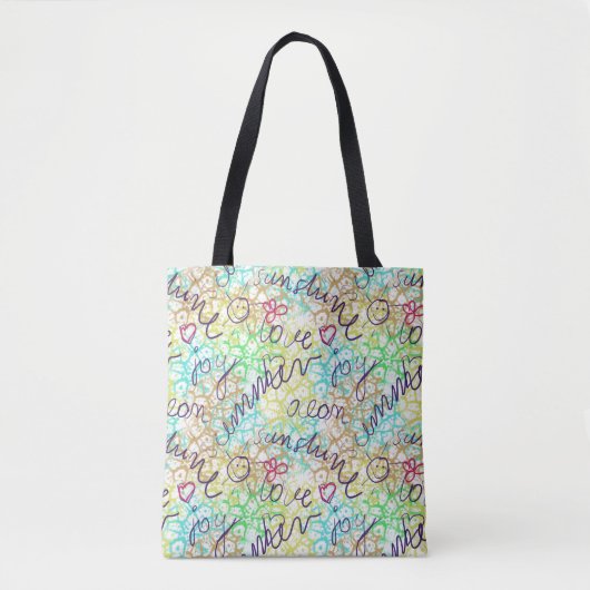 Tote Bag ornements de doodle (Devant)