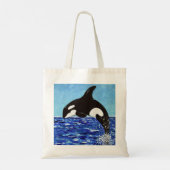 Tote Bag Orque dans la peinture bleue (Dos)