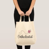 Tote Bag Orthodontiste rose mignon de papillon (Devant (produit))