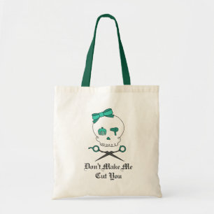 Tote Bag Os croisés de crâne et de ciseaux de coiffeur -
