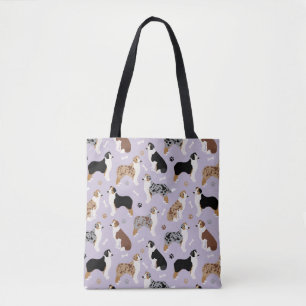 Tote Bag Os de berger australiens et pattes pourpres