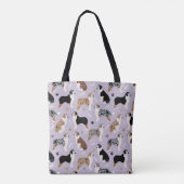 Tote Bag Os de berger australiens et pattes pourpres (Dos)