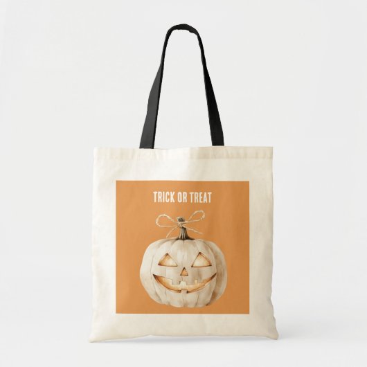 Tote Bag Os de citrouille orange (Devant)