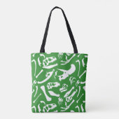 Tote Bag Os de dinosaure (vert) (Dos)