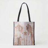Tote Bag Os de squelette de Léonard de Vinci, anatomie huma (Devant)