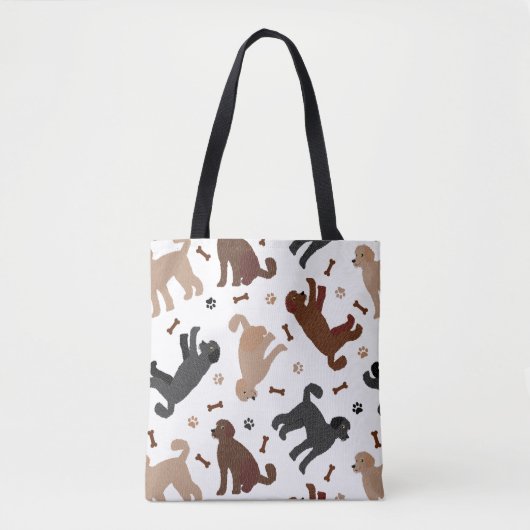Tote Bag Os et pattes de nouilles de Labradoodle (Devant)