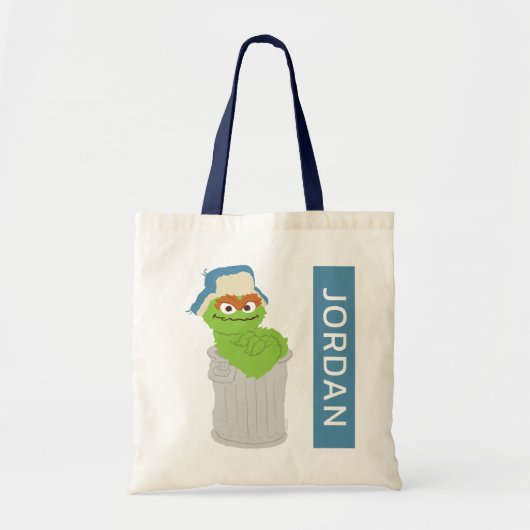 Tote Bag Oscar the Grouch Trash Can Lean | Ajouter Votre No (Devant)