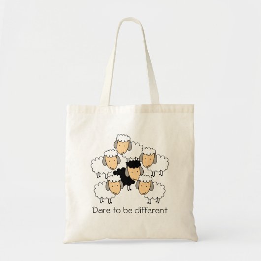 Tote Bag Oser être un mouton noir différent (Devant)