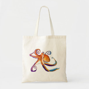 Tote Bag Otopus vie marine aquarelle art