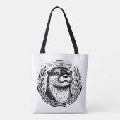 Tote Bag Otter Botanical Illustration (Dos)