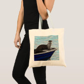Tote Bag Otter dans une peinture de bateau (Devant (produit))