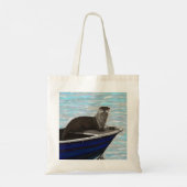 Tote Bag Otter dans une peinture de bateau (Dos)