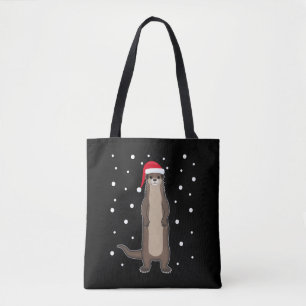 Tote Bag Otter Sea Otter Christmas Animaux Idée cadeau