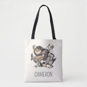 Tote Bag Où les choses sauvages Ajoutez votre nom