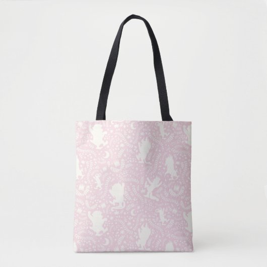 Tote Bag Où les choses sauvages rose modèle floral (Devant)