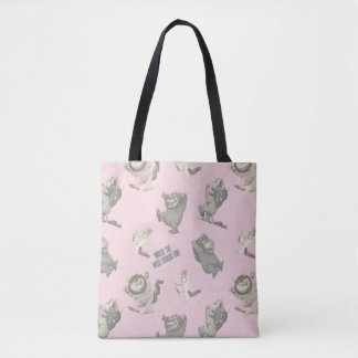Tote Bag Où sont les monstres ? Motif Rose Étoile