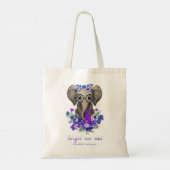 Tote Bag Oubliez-moi pas Alzheimer Sensibilisation Eléphant (Dos)