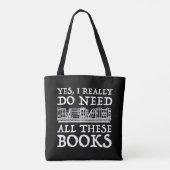 Tote Bag Oui, Il Me Faut Vraiment Tous Ces Livres (Dos)