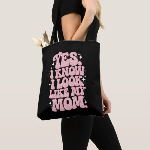Tote Bag Oui je sais que je ressemble à ma mère Groovy Fête