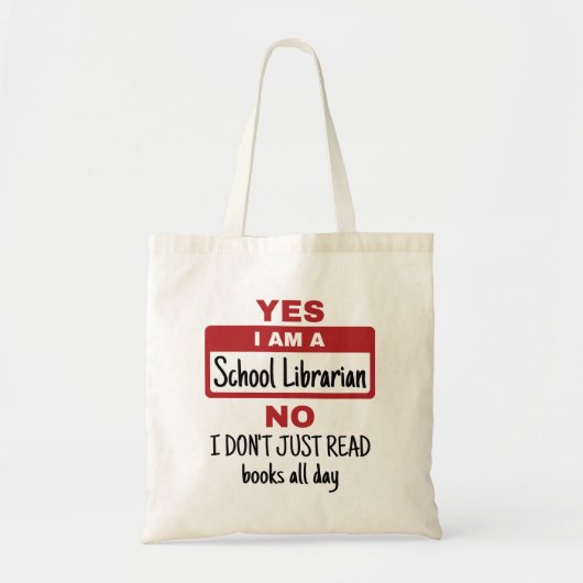 Tote Bag Oui Je Suis Bibliothécaire D'École (Devant)