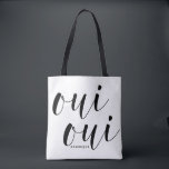 Tote Bag Oui Oui Noir Moderne Calligraphie Pois<br><div class="desc">Sac fourre-tout moderne avec calligraphie moderne et motif pois. Ce sac fourre-tout de devis sera parfait comme cadeau. Oui !</div>