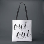 Tote Bag Oui Oui Noir Moderne Calligraphie Pois<br><div class="desc">Sac fourre-tout moderne avec calligraphie moderne et motif pois. Ce sac fourre-tout de devis sera parfait comme cadeau. Oui !</div>