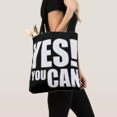 Tote Bag OUI VOUS POUVEZ - Conception de devis motivationne (De près)
