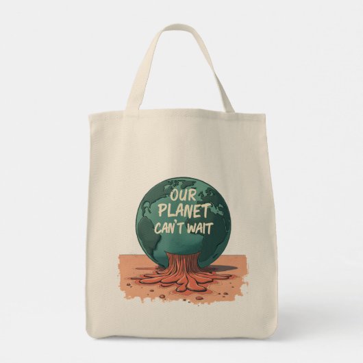 Tote Bag Our Planet Can’t Wait – Climate Action (Dos)