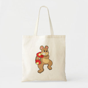 Tote Bag Ours à la boxe avec gants de boxe